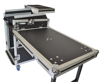Cobra 12U + 10U Rack Case with Laptop Shelf & Side Table – Studio & Live